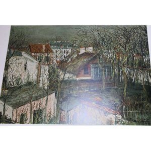 Maurice Utrillo Berlioz Hat Henry IV Hunting Lodge Print Vintage 55084